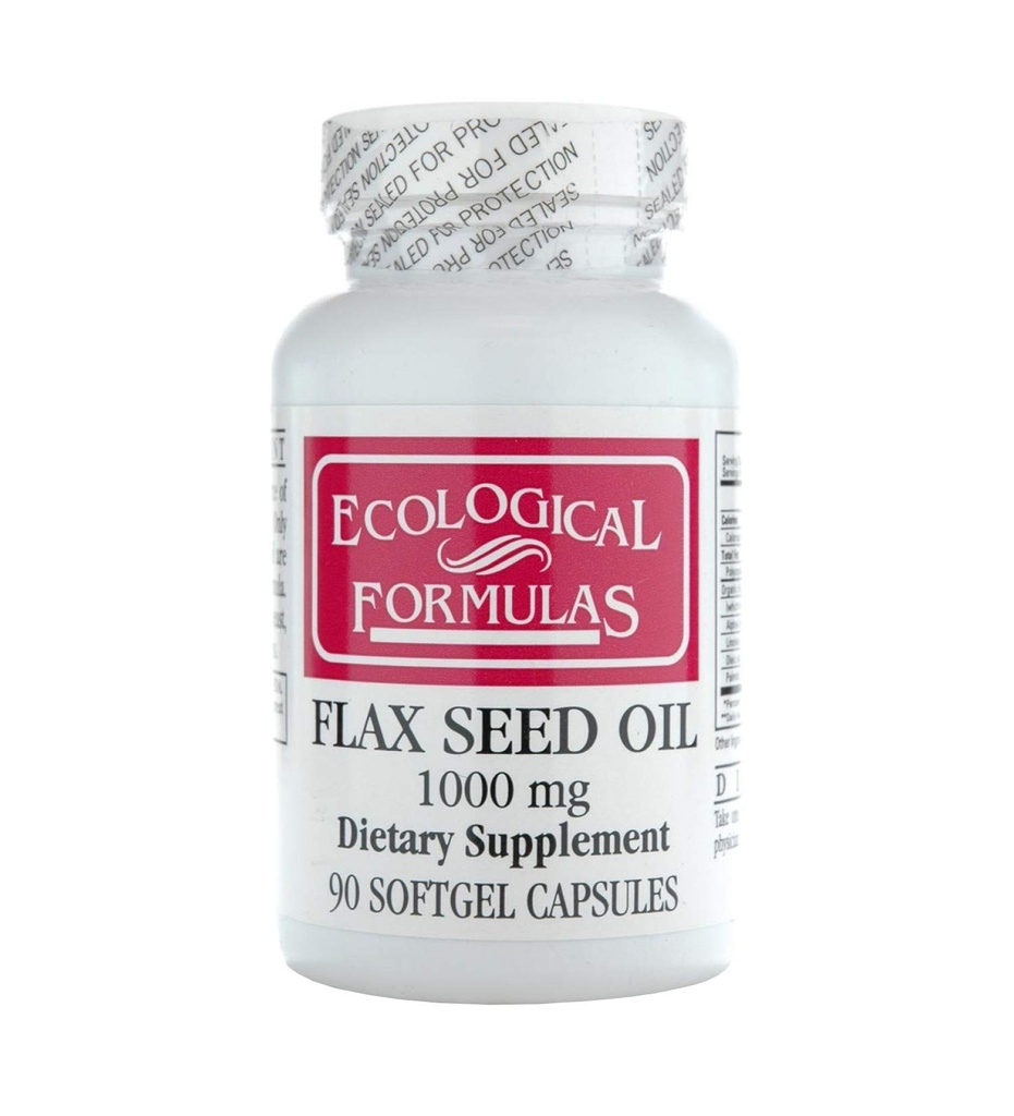 Ekologi Formulas Organik Flax Benih Minyak 1000 Mg, Putih, 90 Cacah