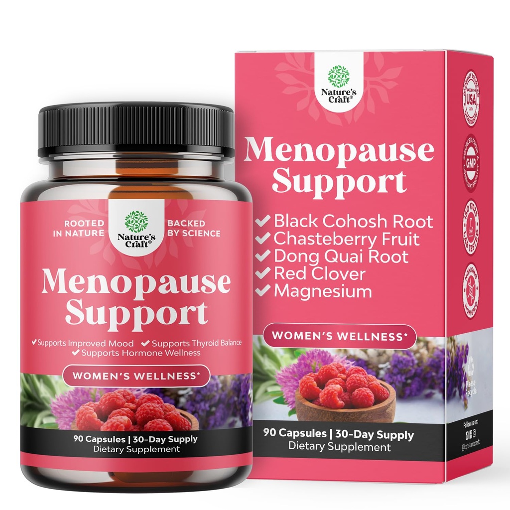 Lengkap Suplemen Herbal Menopause untuk Perempuan - Multibene Menopause Keseimbangan Ease Hormone untuk Perempuan untuk Night Sweats Mood dan More with Dong Quai Vitex Chaste Berry dan Black Cohosh - Mini Caps