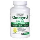 EffEHealth Omega-3 Fish Oil - Triple Kekuatan 2500mg Minyak Ikan, 1200mg EPA, 600mg DHA - Mendukung Kesehatan HEarth, Kesehatan Otak dan Dukungan Imune - Lemon Flavor, Minyak Ikan Burpless