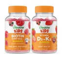 Lifeable Biotin Kids + Vitamin D3 + Vitamin K2 Kids, Gummies Bundle