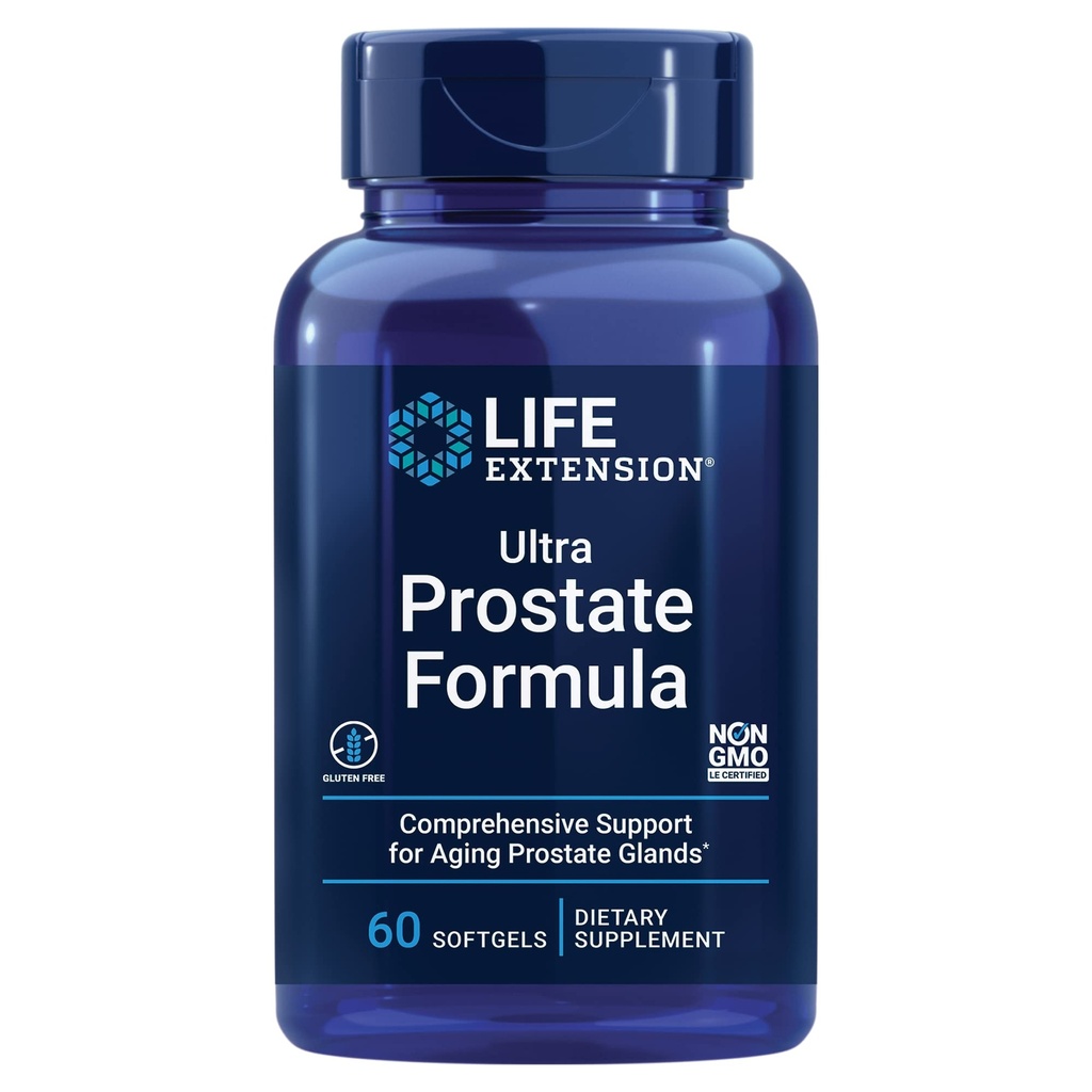 Ekstensi Kehidupan Formula Prostate - Pendukung Kesehatan Prostat Pria dengan Beta Sitosterol, Saw Palmetto, Lycopene, Pumpkin Benih - 60 Softgeels