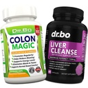 Colon Cleanse & Liver Detox Supplemen Dukungan Detox Detoks - Pil Pencuci Bowel Alam untuk Pelecehan Intestial & Daily Constipation Relief