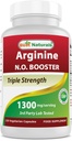 Terbaik: L-Arginine NO Booster Triple Kekuatan 1300 mg Serving 120 Veg Kapsul - Dibuat dengan L- Arginine, AAKG, L- Citrulline, Beet Powder