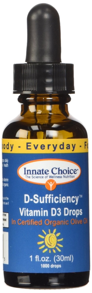 Pilihan Innate D Prefisiensi Cair Vitamin D3, 1 Fluid Ounce