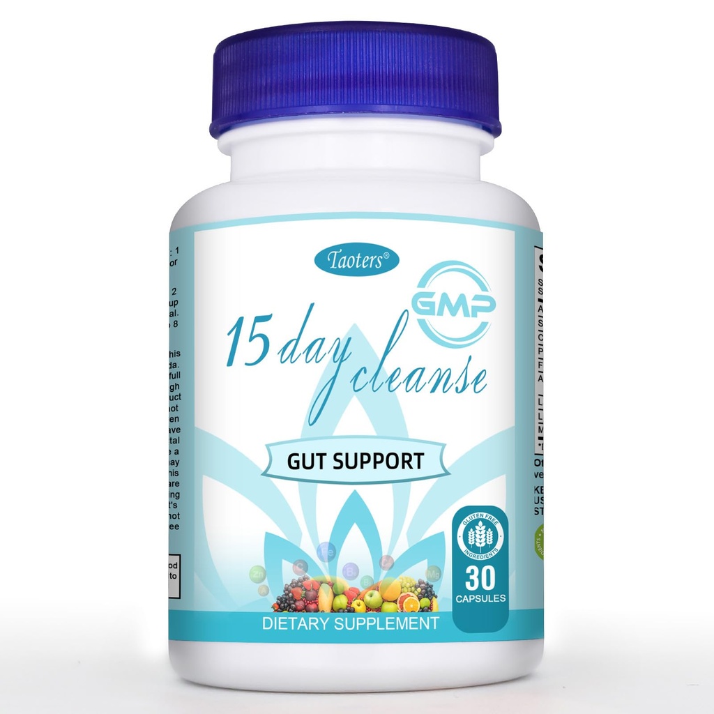 15 Hari Cleanse Gut Duck 1 Pack 124; Colon Broom, Detox Suplement dengan Senna, Cascara Sagrada & Psyllium Husk, untuk Pria dan Perempuan 124; 30 Capsules