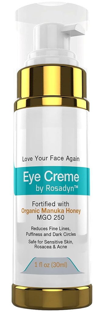 Eye Cream w / Manuka Honey MGO250 Reduces Puffiniss, Fine Lines and Dark Circles 126; Hydrating and Healing