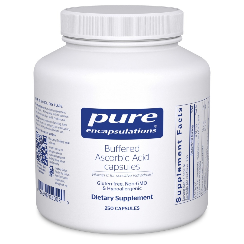 Enkapsul Murni, Katup Actibic Ascorbic, 124; Vitamin C untuk Individuals Sensitif * £124; 250 Capsules