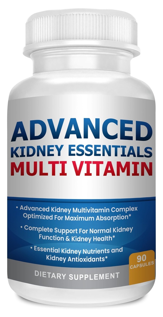 Advanced Ginney Estinals Multivitamin. Tambahan Dukungan Ginjal untuk Kesehatan Ginjal Lengkap. Tambahan Kesehatan Ginjal dengan Renal Vitamin 90 Caps