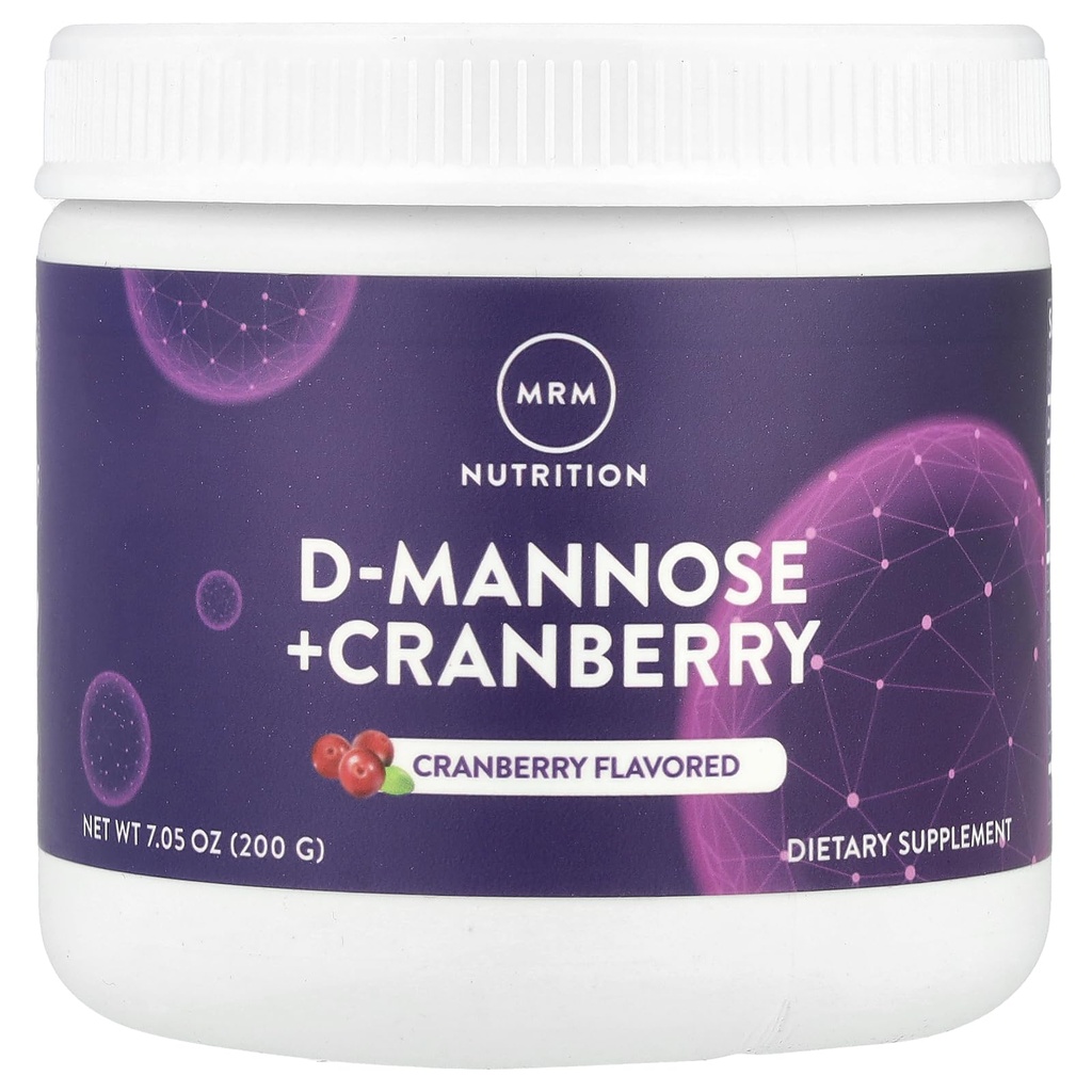 MRM Nutrition D-Mannose + Cranberry 124; Cranberry Flavarored 124; Urinary Tract + Bladder Health Health 124; Sugar 124; Gluten Free + Vegan 124; 40 Servings