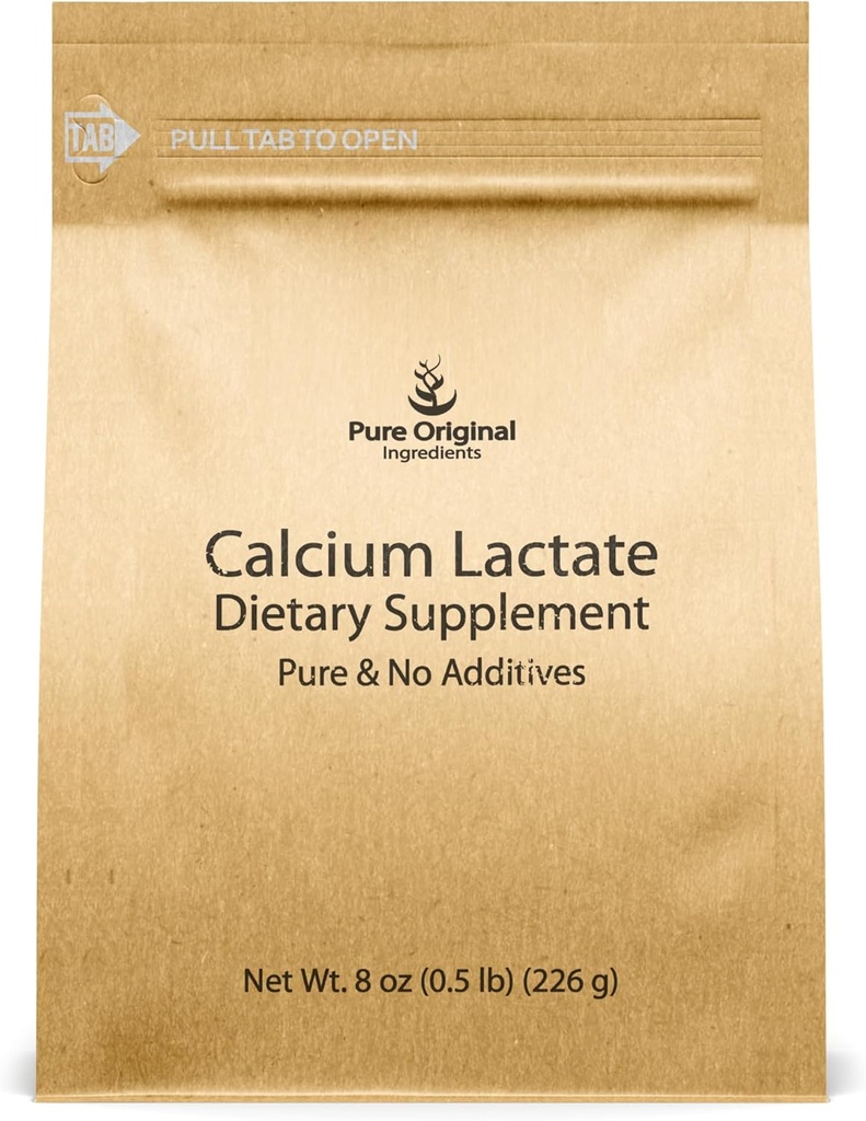 Murni Asli Ingrediens Kalsium Lactate (8 oz) Kalsium Suplemen, Electrolite