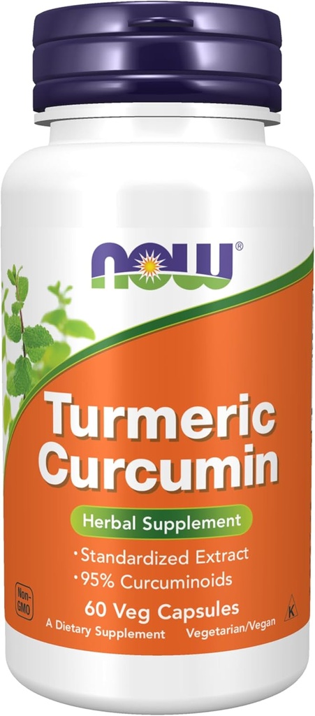NOW Curcumin, 60 Veg Capsules