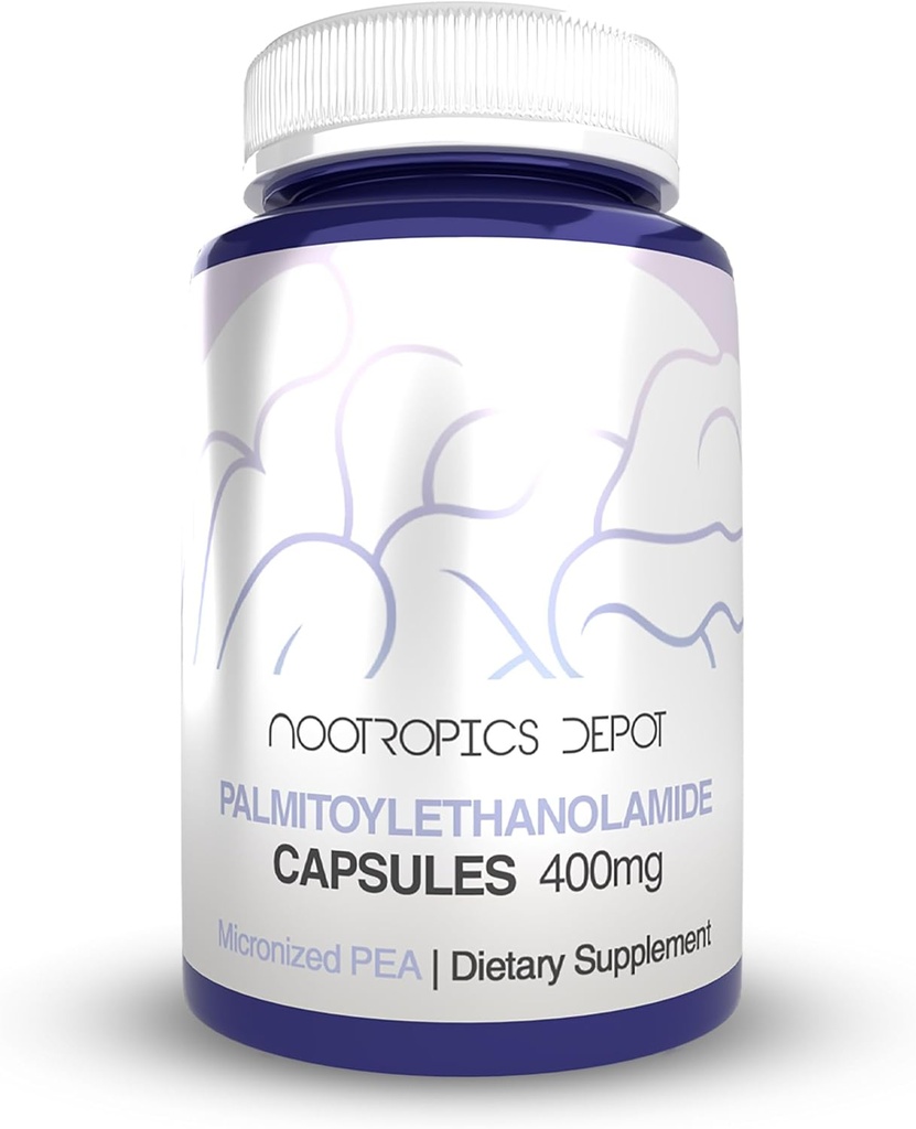 Nootropics Depot Palmitoylethanolamide Capsules 126; Pea 124; 400mg Pills 14; 60 Count 124; Supports Discomfority Relief 124; Promes Healthy Commered Fungsi