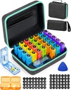 Monthly Pill Organizer 2 Kali sehari, dengan Portabel Hard Shell, Pill Cutter, Kotak Pill-Day, Pembuka Plastik, Sticker Mingguan (2 Kali sehari)