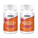 NOW Foods High Potency Vitamin D- 3, 10.000 IU, 120 Softgels, 2 Pack