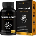 NeuraSpark Premium Brain Suplement for Focus, Memory & Mental Energy - Nootropic Brain Booster for Performance - Ginkgo Biloba, St John 's Welt, DMAE, Rhodiola & More - 30 Capsules