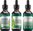 Soursop Bitters Drops, Vitamin C, Dietary Fiber, Gluten Free, 120ml, 4 Fl Oz (3 Pack)