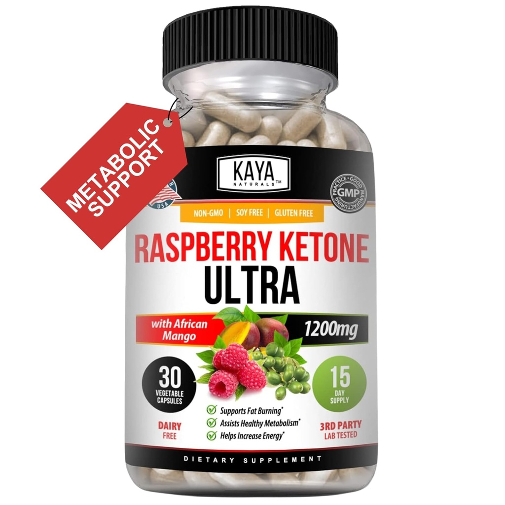 Kaya Commitals Keto Diet Raspberry Ketone - Weight Los Suplement, Appetite Control, Boost Metabolisme - 30 Count...