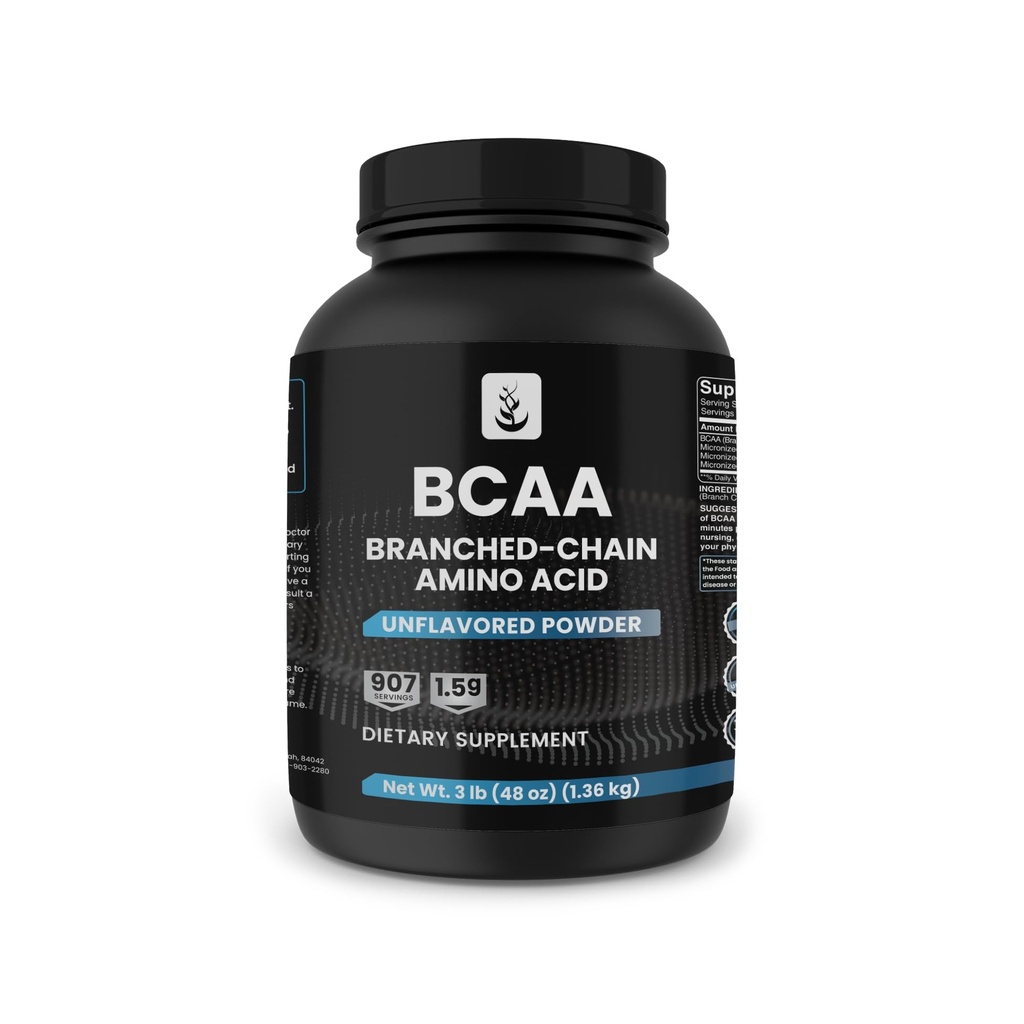 PURE ORIGINAL INGREDIENTS 2: 1 BCAA powder, 3 lbs, Branched- Chain Amino Acids, Unfetatored, 907 Servings, Always Pure, No Addensment or Fillers