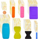 Lounswier 720 Pcs Variety Bandages Pack Asdisported Sizes Fingertip Bandages Waterproof Bandrable Adhesive Bandages Bulk untuk Perban Perban Pertama Wund Care Blister (Warna Vivid)