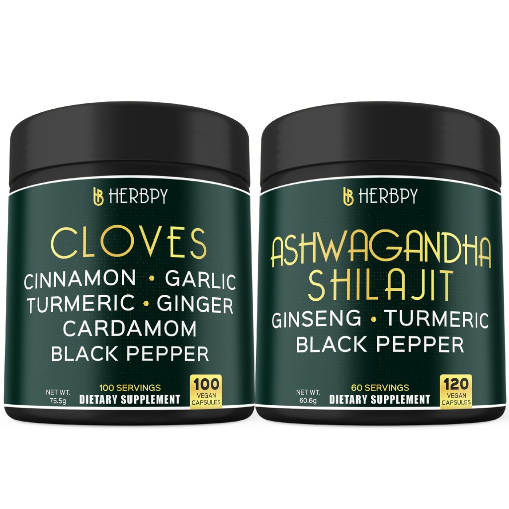 Bundle 7in1 Cloves Supplemen dan 5in1 Ashwagandha Shilajit