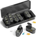 AM & PM Pill Organizer 7 Days, Weekly Pill Case 2 Times sehari, Pill Box 7 Day, Medicine Pill Organizer for Travel, Vitamin, Fish Oils, Suplemen