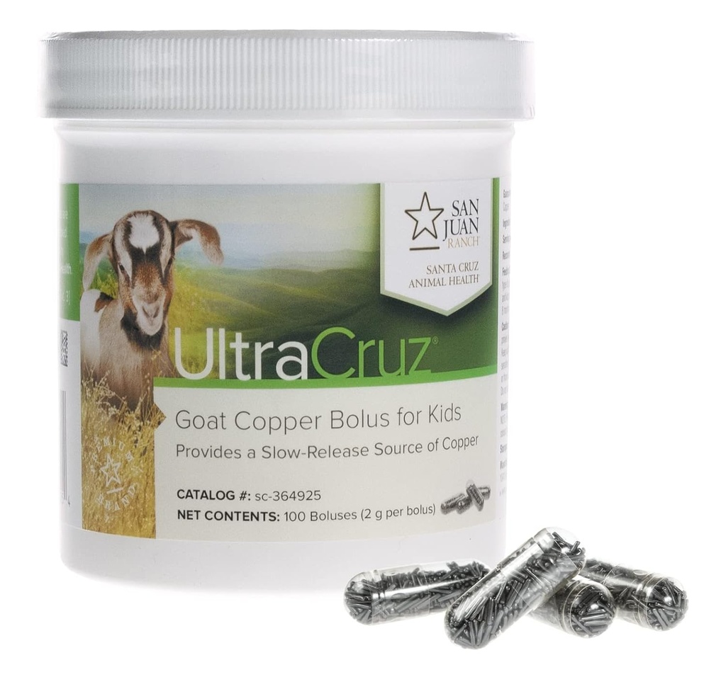 UltraCruz - sc-364925 Goat Copper Bolus Tambahan untuk Kid Goats, 100 Count x 2 Grams