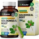 BIO KRAUTER Goldenseal Root Capsule 700 mg - 100 Golden Seal Powder Caps - Respiratory & Digetical Support - Vegan, No Filler