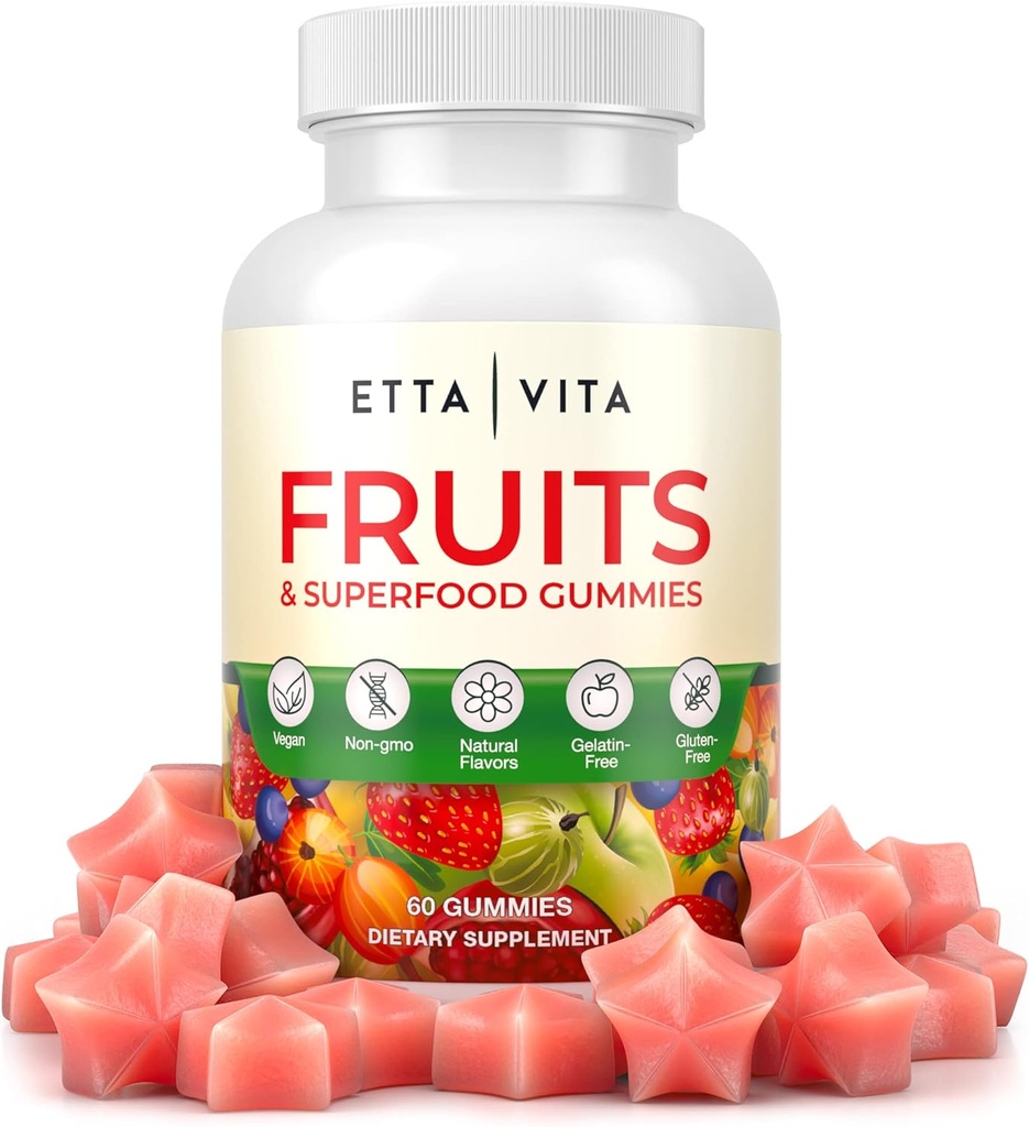 Superfruits Gummies Suplement for Bloating & Gut Health, 9 Superfruits Suplement for Dewata & Kid, Collagen Booster