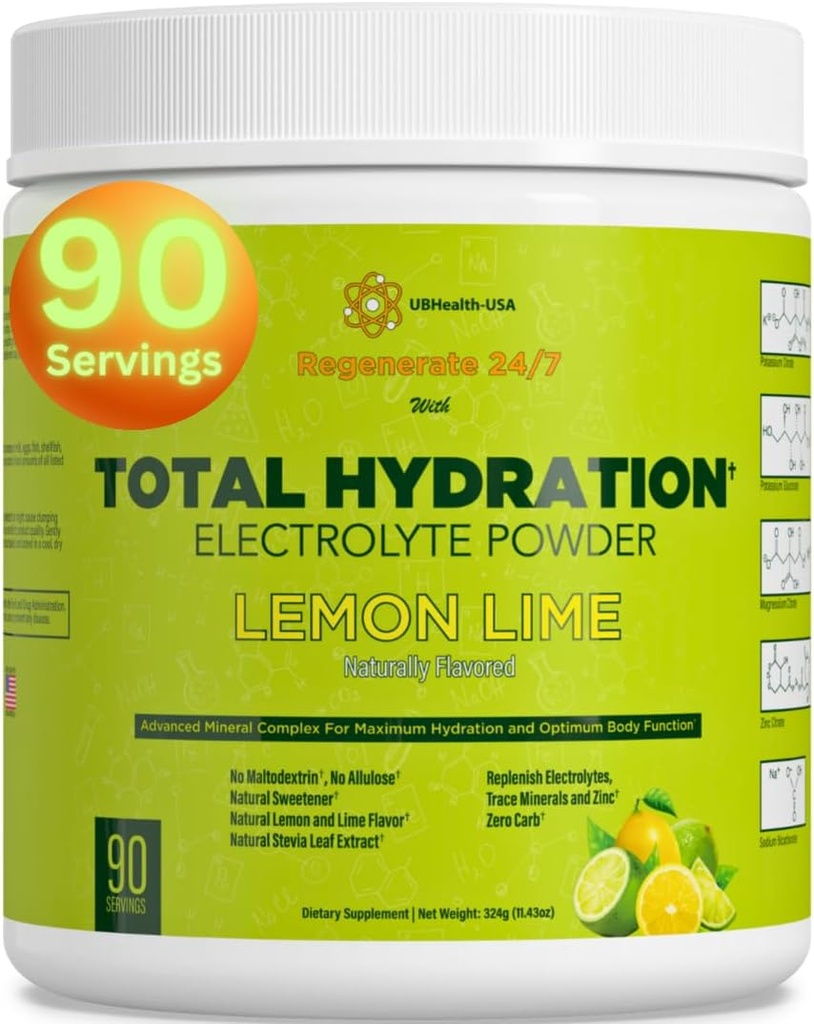 Total Hidration Electrolite Replacement Mix (90 Hamba, Lime Lemon)