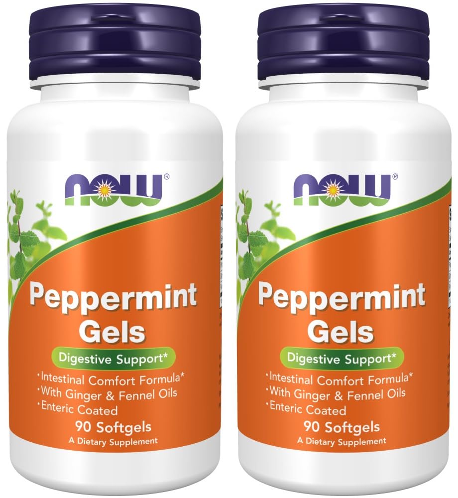 Sekarang Foods Peppermint Gels dengan Ginger & Fennel Oils, 90 Softgels (Paket 2)