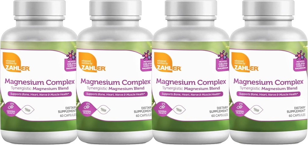 Zahler Magnesium Complex Synergistic Magnesium Bone, Heart, Nerve and Muscle Health, 240 Kapsul.