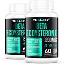 Tambahan 1200MG Beta Ecdysterone, Suplemen maksimum 98% Ecdysterone untuk Lean Muscle Mass, Atletic Performance & Kekuatan, 120 Kapsul