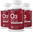 Elemen Escalypse Omega-3 Tambahan Minyak Ikan dengan EPA & DHA 124; Acids Gendut untuk Imune, Hati & Kognitive Dukungan 12.4; 60 Softgel (3- Pack)