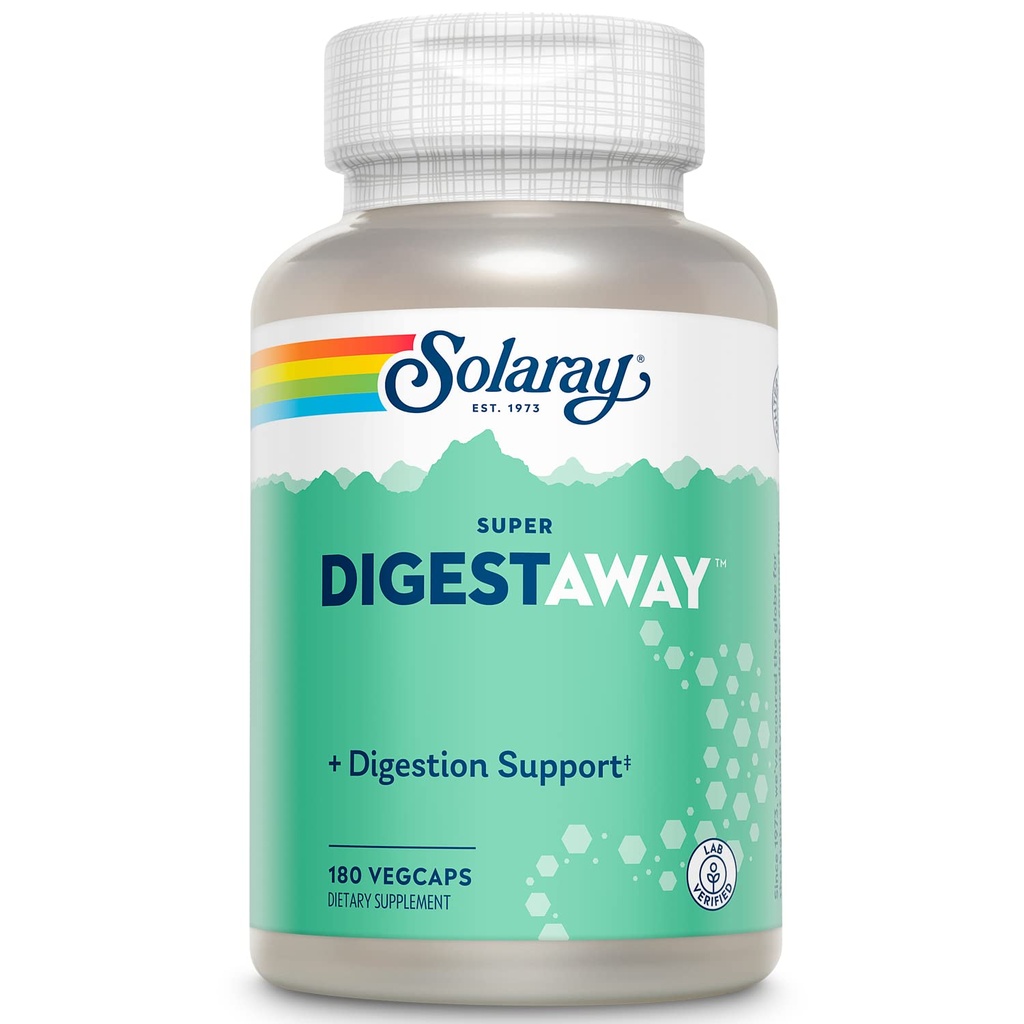 Enzyme Super Digestoway - Pankreas, Papain, Ginger, Pepsin, Betaine HCI, Aloe Vera, dan More - Dicanch & NUtrient Absorpsi Dukungan - Lab Verifikasi - 180 VevCaps