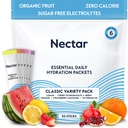 Paket Hidration Nektar - Paket Bubuk Elektrolytes - Sugar Free & 0 Calorie - Organic Fruit Liquid Daily IV Electrolytes Powder for Dehydration Relief and Rehydration (Variety 30 Pack)