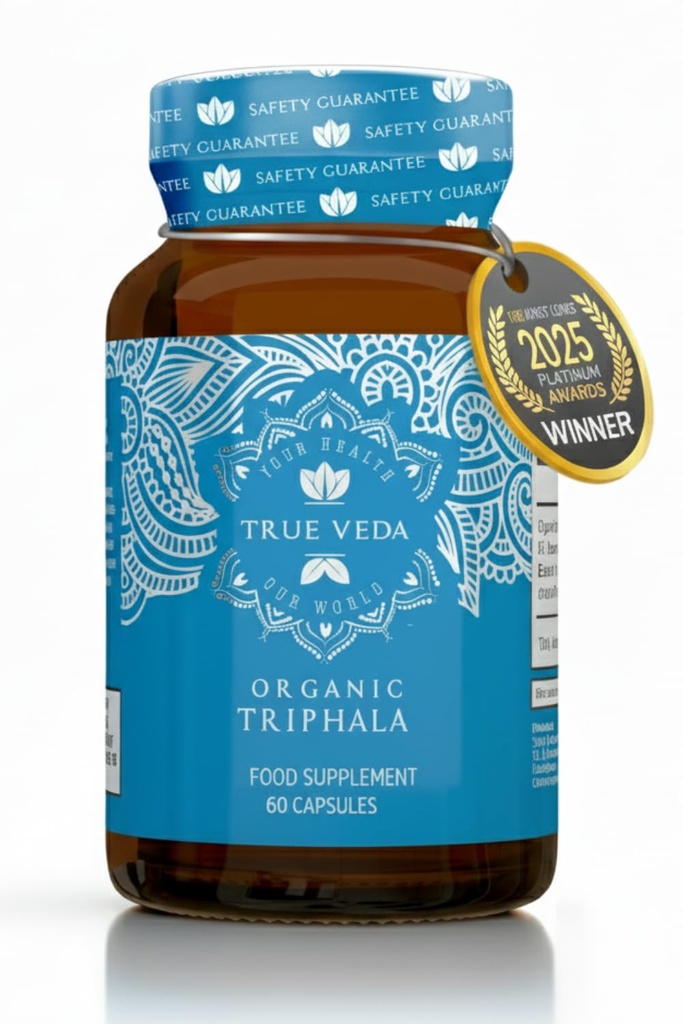Triphala Capsules - USDA Organik Bersertifikat 124; Vegan Triphala Tablet 12.4; 100% Natural Herbal Triphala Guggulu Suplemen; Natural Fusion Extract Potensi 124; Ayurveda 124; 60 Caps 124; Trifala Churna Trifala