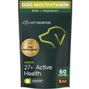 VetriScience Senior 27 + Active Health Chews, Canine Plus Daily Multivitamin for Senior Dogs, Balanced Vitamin, Minetary dan Antioksidants, Aging dan Wellness Dukungan, Veggie, 60 Count