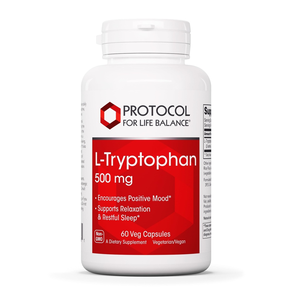 PROTOCOL UNTUK HIDUP BALICE L- Tryptophan 500mg - Stress Relief dan Relaxation - 60 Veg Caps