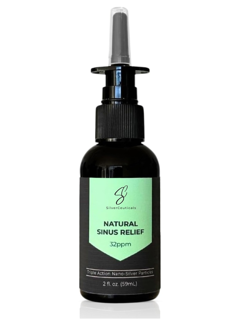 Sinus Relief Spray w / Colloidal Silver - Natural Alergi Relief - Infeksi