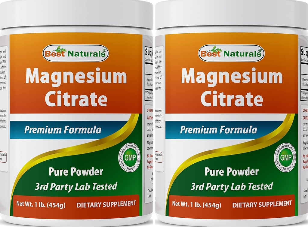 Powder Citrat Magnesium Terbaik 1 Pound (1 LB (Paket 2)))
