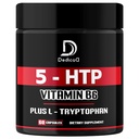 5HTP Tambahan 1010mg - 60 Kapsul - 3in1 Digabungkan dengan Vitamin B6, L-Tryptophan - Comfortable Mood, Brain Health, Body Management & Imune System Support