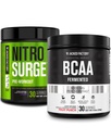 Jacked Factory Nitrospush Pre- Workout di Grape & BCAA di Fruit Punch for Muscle Building and Recovery