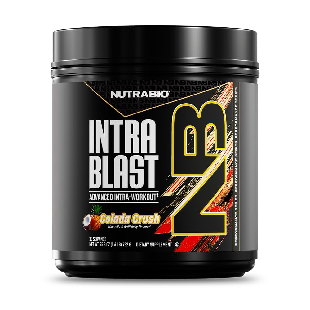 NutraBio Intra Blast Bcaa Powder Amino Acid Suplement, Electrolite & Hydration Blend, Intra, Pre Workout & Muscle Recovery, 20g Eau Amino Acids Powder, 5g Glutamine- New York Punch, 30 Serving