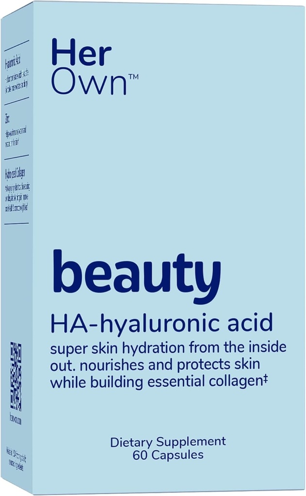 Own Beauty Hyaluronic Acid Capsules, Skin Hidration, Nnecishes dan Protects Skin, Estile Collagen, Acid Hyaluronic, Supports Beautiful Skin, dengan Zinc, Magnesium C, 60 Count