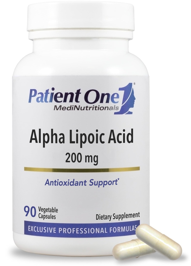Suplemen Pasien Satu Alpha Lipoic Acid (ALA) 200 mg = 124; Suplemen Antioksidant untuk Mendukung Kesehatan Nerve dan Hati * £124; 90 Kapsul