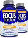 Suplemen Otak dan Vision Faktor Fokus, 120 Coun- Vitamin Mata, Mineral Suplemen, Multivitamin Lengkap dengan Lutein- Suplemen Otak, Konsentrasi, Memori (2 Pk)