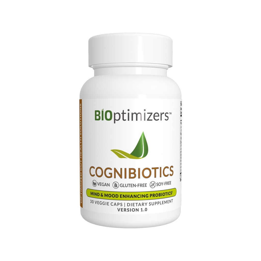 Tambahan Otak Probiotik BIOptimizer Cognizers - Membantu Mendukung Mood, Fokus Lebih Baik, Memori, Kejelasan Mental - 30 Kapsul