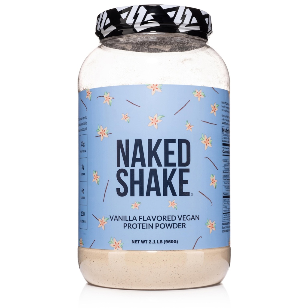 Shake Telanjang - Powder Protein Vanilla - Tanaman Berdasarkan Protein Shake dengan Mct Oil, Gluten- Bebas, Soy- Bebas, Tidak Ada Gmos Atau Pembersih Buatan
