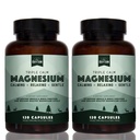 Natural Rhythm Triple Calm Magnesium 150 mg - 2 Pack - Magnesium Suplemen dengan Magnesium Glycinate, Malate, dan Taurat. Calming Blend for Promoring Rest and Relaxation - 120 Count Bottles