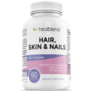 Rambut sehat Skin dan Nails Vitamin untuk Perempuan dengan Biotin 5000 mcg, Besi dan Manganese 124; Vegan, Non-GMO 124; 60 Capsules